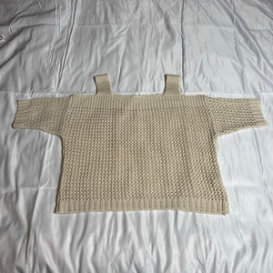 Women's c'isa Beige Off-the-Shoulder Sweater M